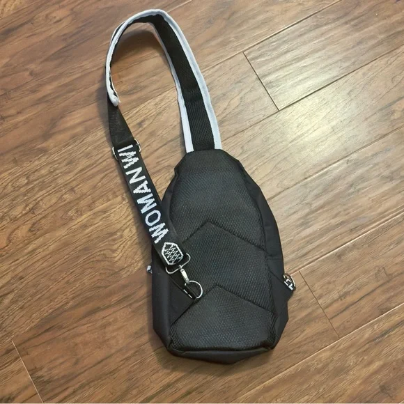 Black Sling Bag with Graphic Design - Picture 10 of 10